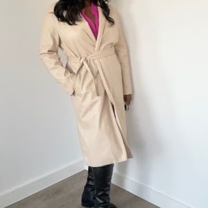 Leather look Trench Coat